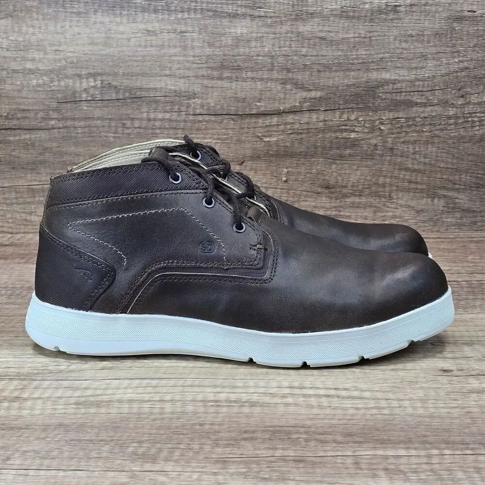 Red Wing Cross Lite Men's Sz 9.5 D Brown Leather Safety Toe Chukka Boots (6719)